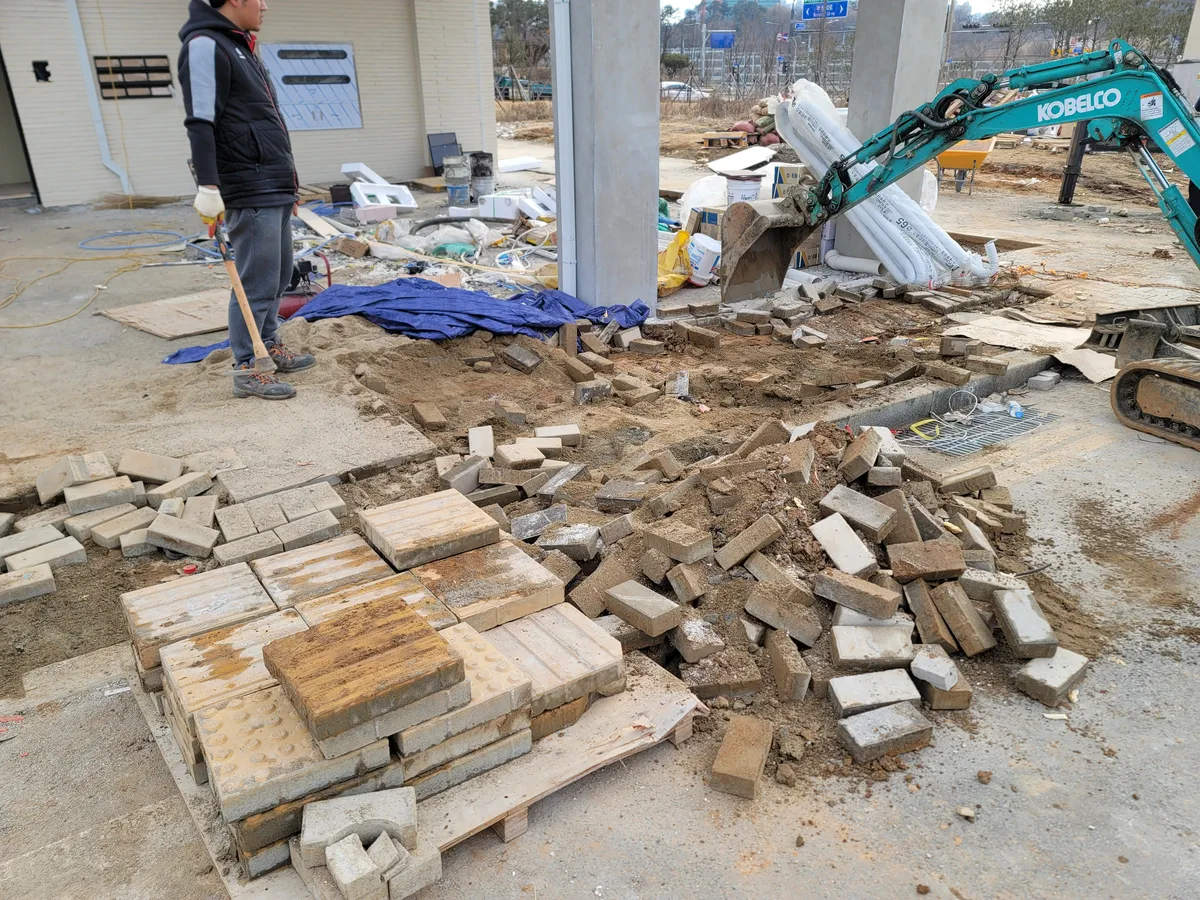 부대토목공사-투수블럭