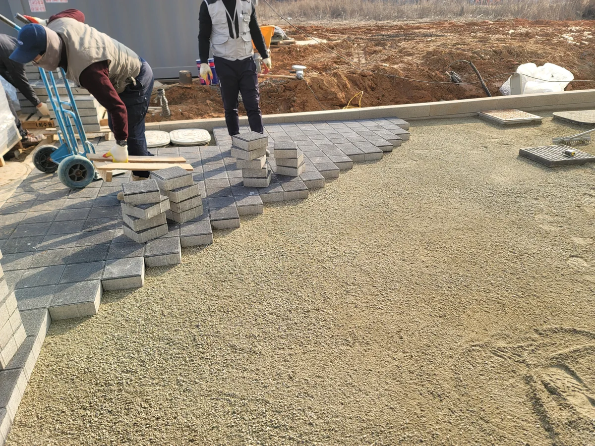 부대토목공사-투수블럭