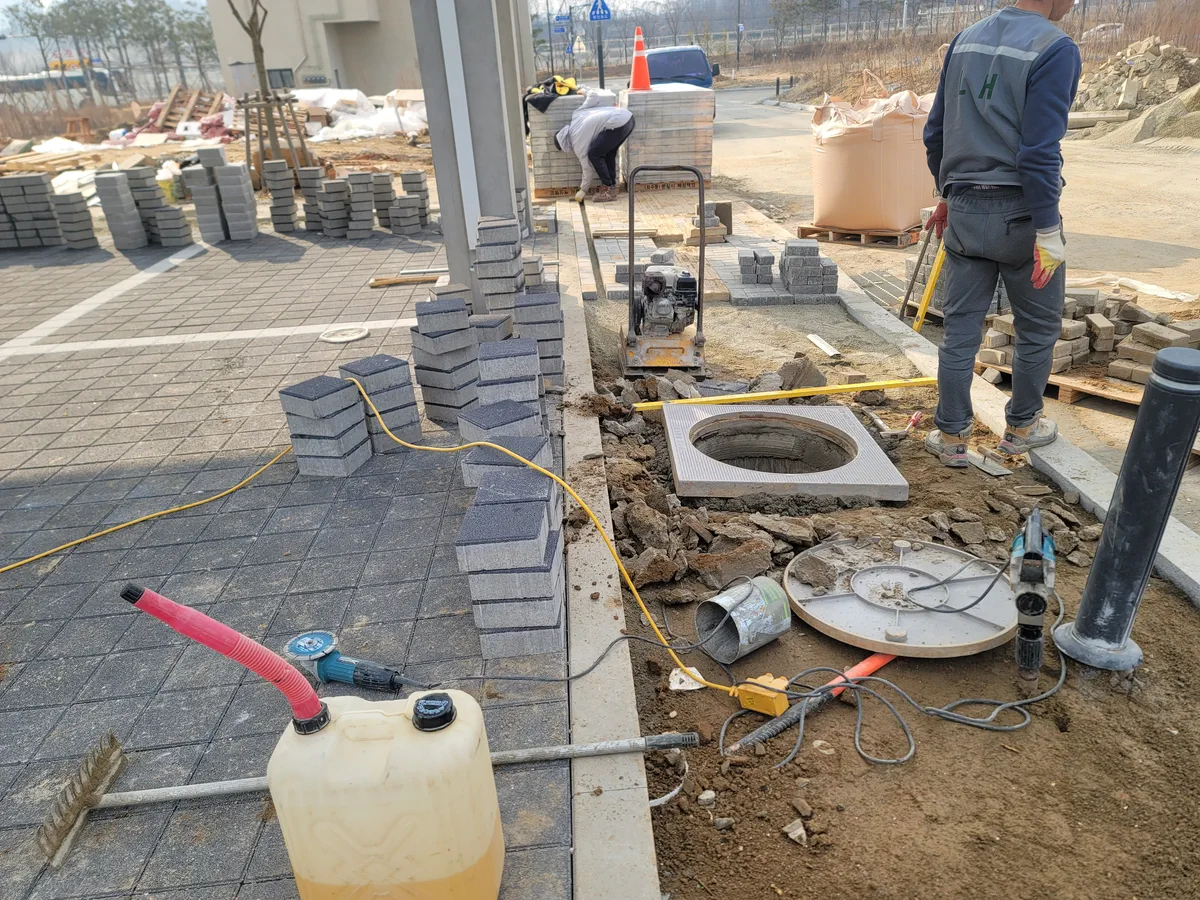 부대토목공사-투수블럭