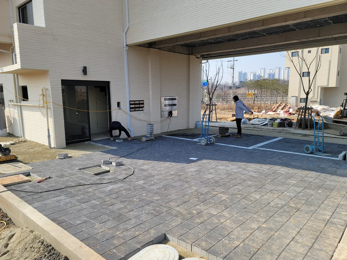 부대토목공사-투수블럭