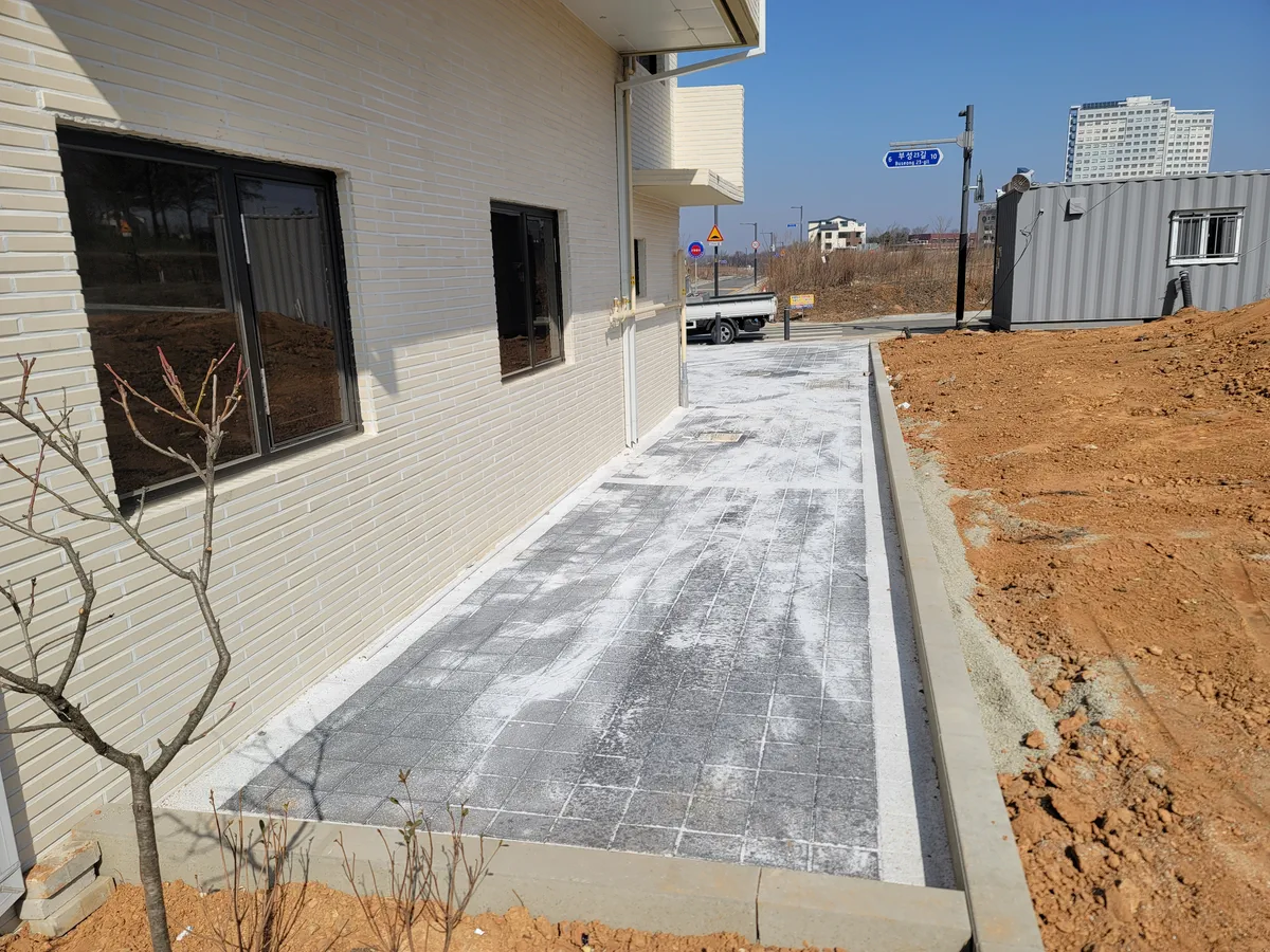 부대토목공사-투수블럭